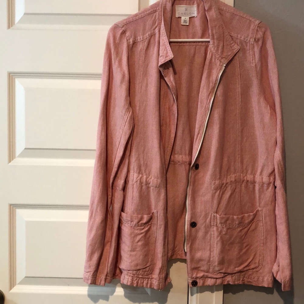 Caslon linen blend lightweight jacket size M